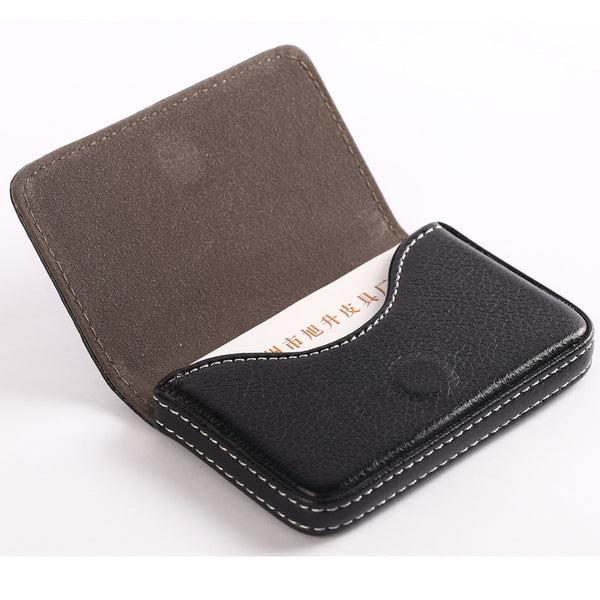 Spot wholesale business card bag creative gift business card box storage card box leather PU magnetic card holder