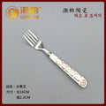 5 diamond gold fruit fork