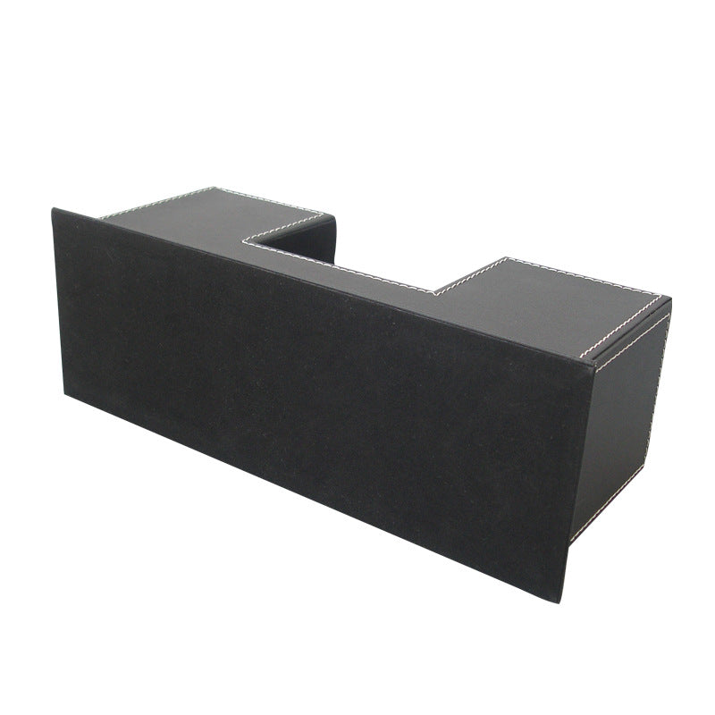 Business office pen holder Multifunctional leather double pen holder Desktop office supply storage box Light luxury storage pen holder