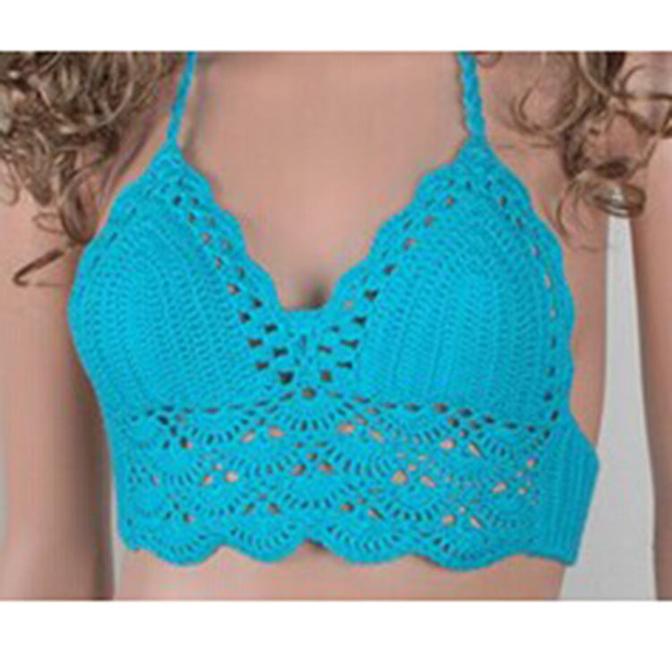 Sexy bikini women's beach hollow underwear   suspender top summer European and American split swimsuit wholesale