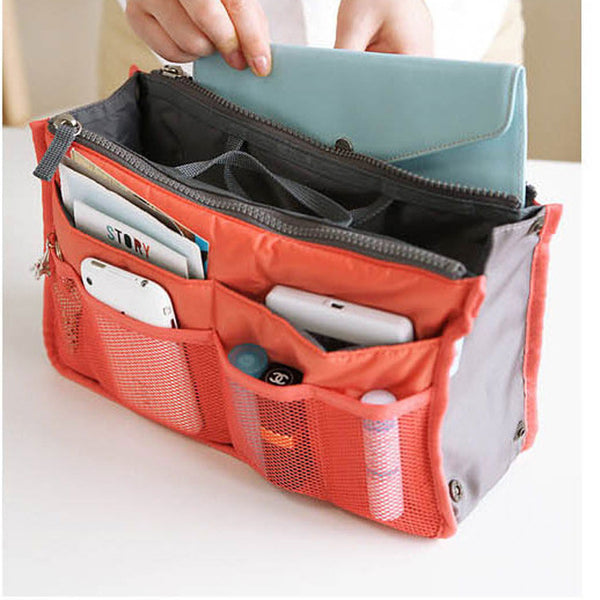 Factory direct sales Korean version popular thickened double zipper sponge bag middle bag storage bag, travel toilet bag cosmetic bag