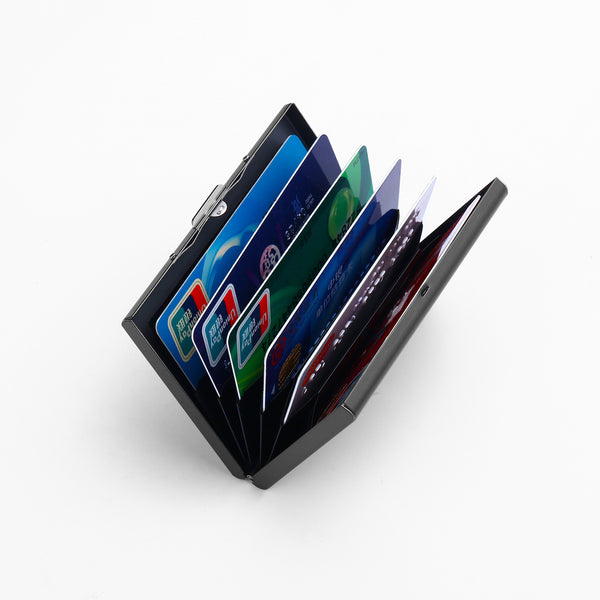 Stainless steel metal organ black titanium credit card bag, card box, business card holder business gift LOGO