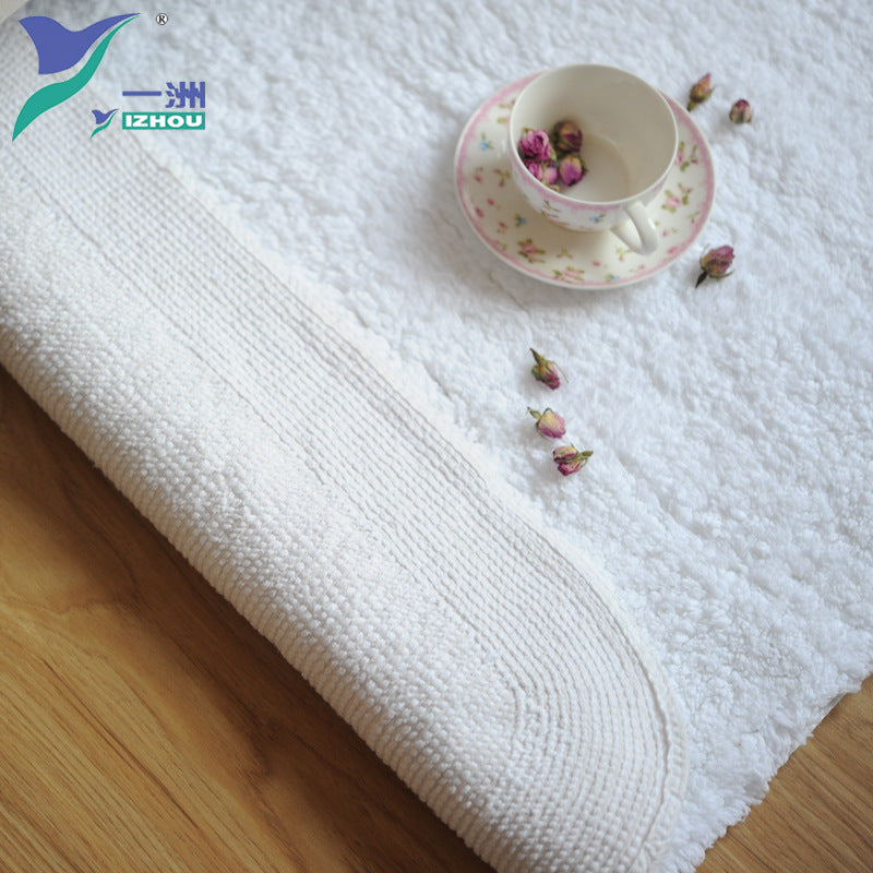 Five-star hotel stuffed floor mat 90*60cm extra large thickened cotton floor towel manufacturer logo super thick