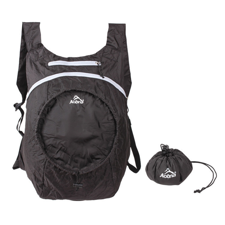 Cross-border nylon waterproof folding backpack outdoor leisure travel sports backpack running cycling hiking mountaineering bag