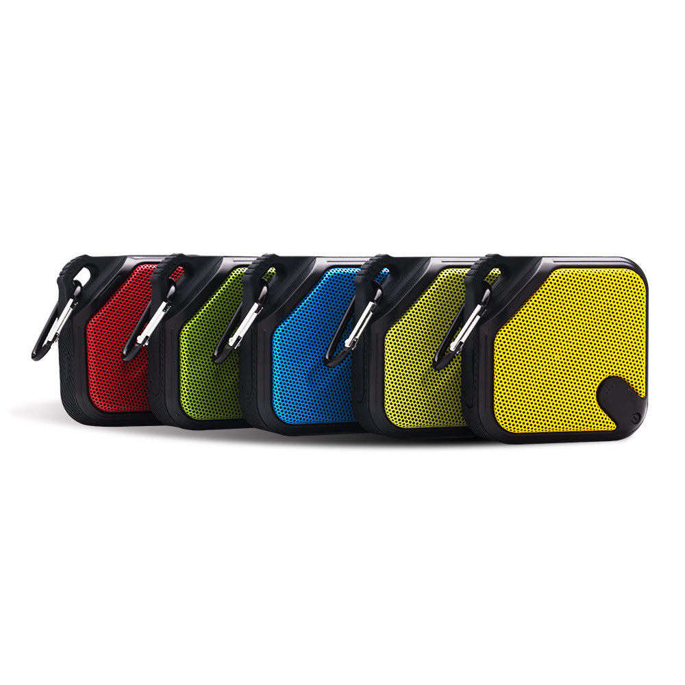 Wireless bluetooth speaker - portable, waterproof, iron mesh design, stereo sound, deep bass, compact "steel cannon" style, card playback