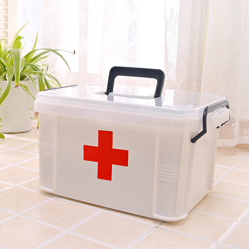 Plastic medicine box Family large storage box Household medicine box Storage medicine box
