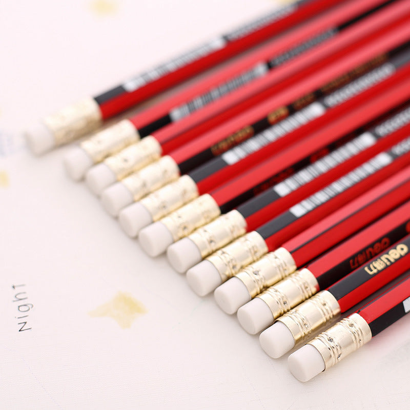 Deli S935/S936 black wood pencil primary school students writing lead lead HB/2B pencil 12 pcs/box pencil stationery