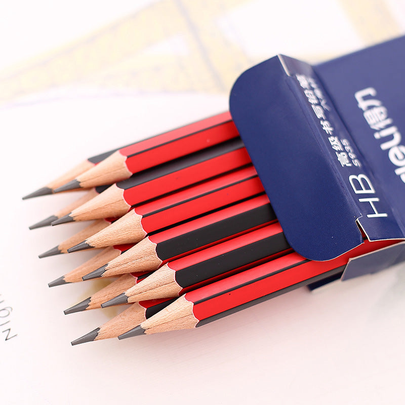 Deli S935/S936 black wood pencil primary school students writing lead lead HB/2B pencil 12 pcs/box pencil stationery