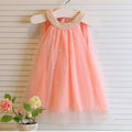 new fashion girls' clothing - american style mesh sleeveless beaded fashion dress - dropshipping available