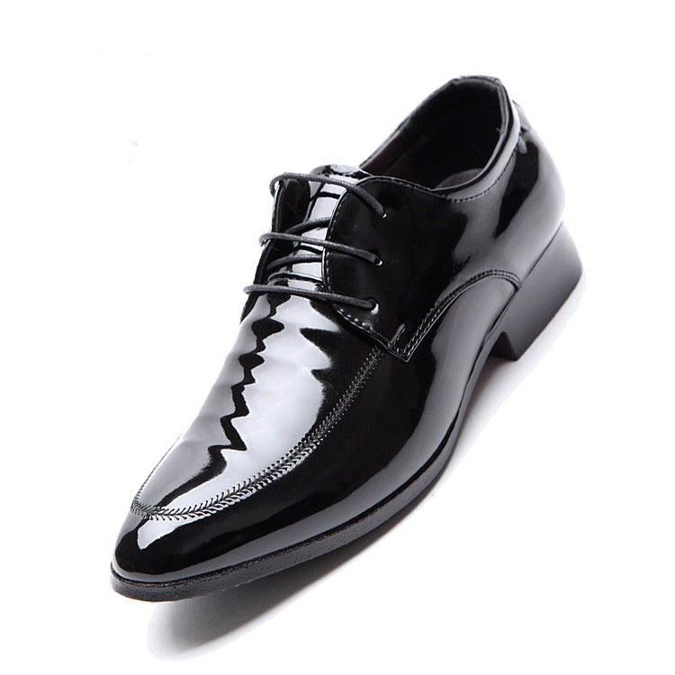2021 new spring business formal leather shoes men's lace-up casual shoes glossy shoes men's dropshipping available
