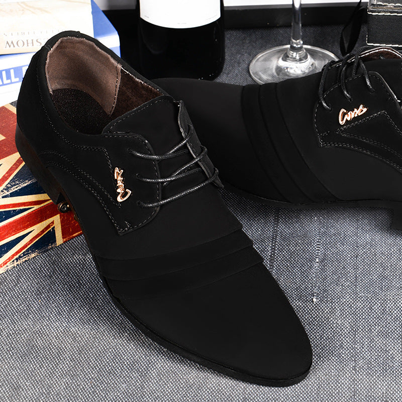 New fleece-lined casual leather shoes for men - business formal, wedding shoes, trendy suede men's footwear - dropshipping available