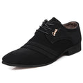 New fleece-lined casual leather shoes for men - business formal, wedding shoes, trendy suede men's footwear - dropshipping available