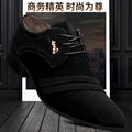 New fleece-lined casual leather shoes for men - business formal, wedding shoes, trendy suede men's footwear - dropshipping available