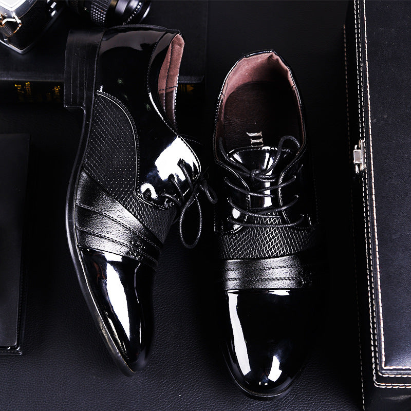 premium plus size leather shoes for men - business formal, lace-up pointed toe casual shoes, versatile loafers