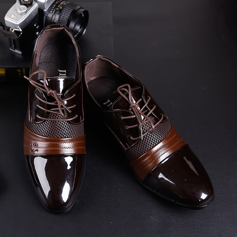 premium plus size leather shoes for men - business formal, lace-up pointed toe casual shoes, versatile loafers