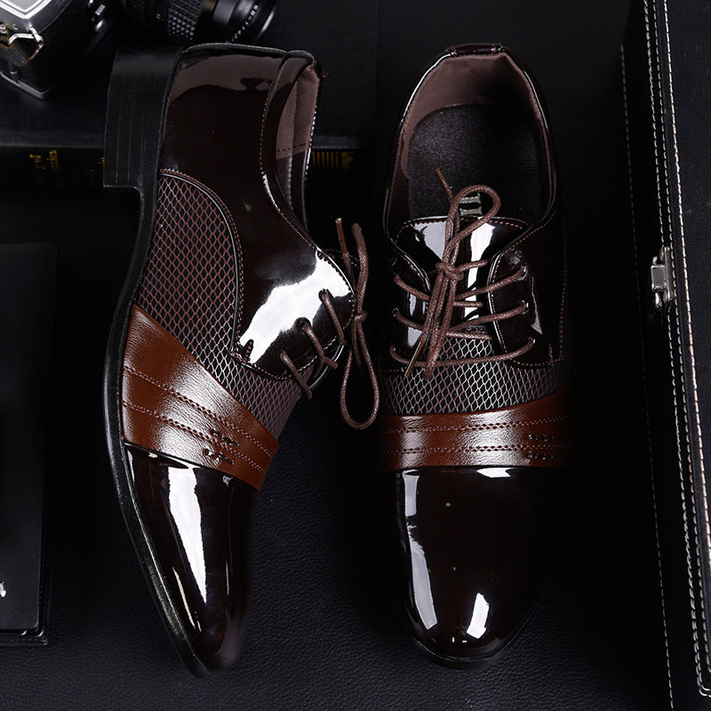 premium plus size leather shoes for men - business formal, lace-up pointed toe casual shoes, versatile loafers