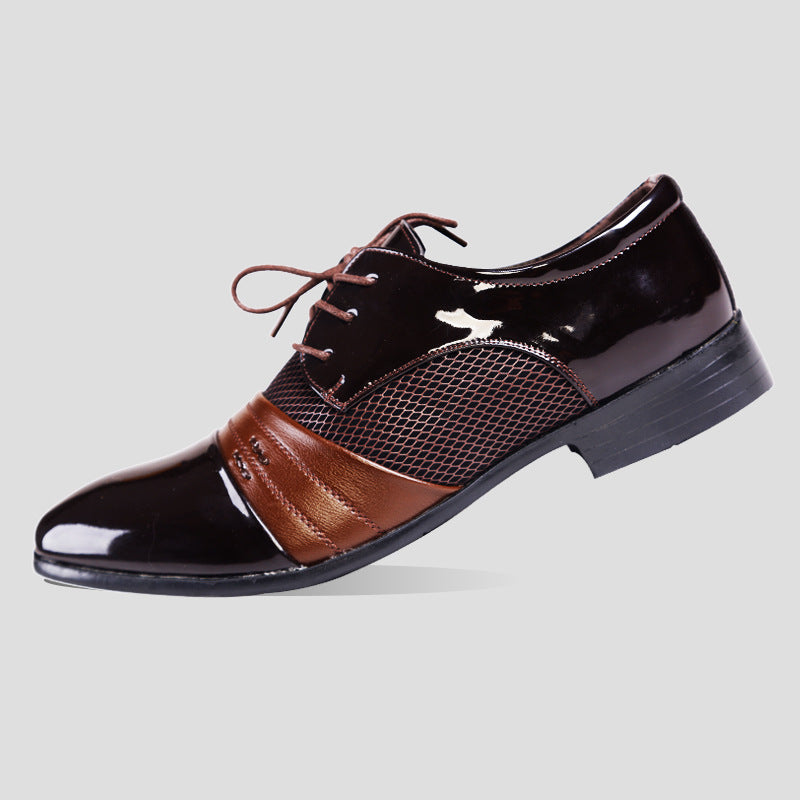 premium plus size leather shoes for men - business formal, lace-up pointed toe casual shoes, versatile loafers