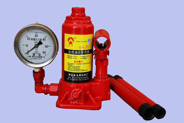 Supply 2 tons with pressure gauge jack, novel design, easy to use 2T with gauge jack