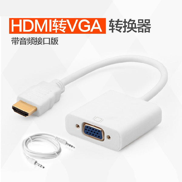 HDTV to VGA with audio converter HDTV toVGA connected to projector, computer to LCD TV conversion cable