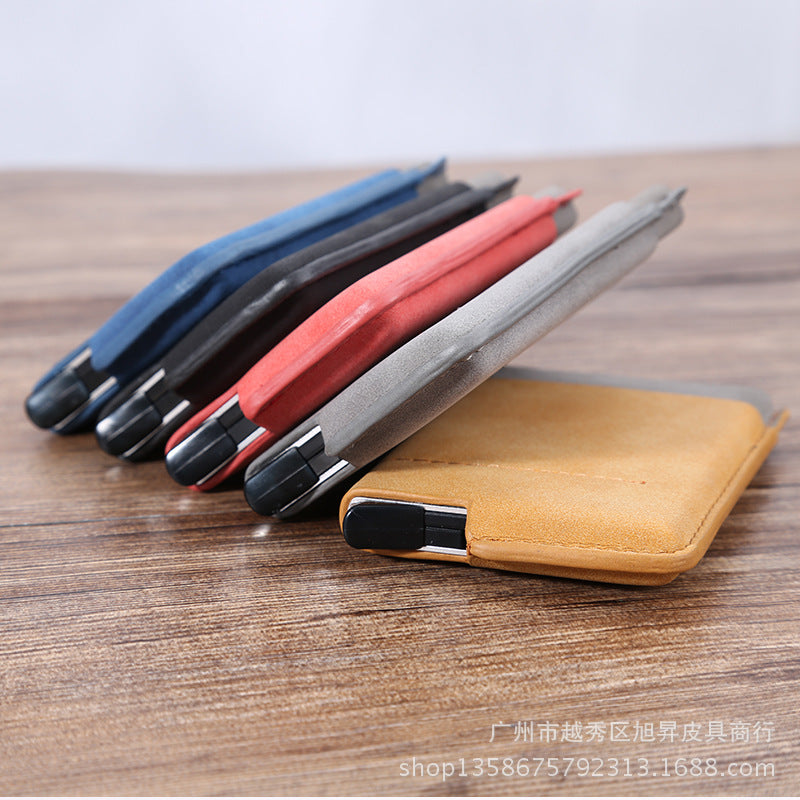 Cross-border new aluminum box card holder business change bag retro card bag rfid anti-theft portable card box card holder