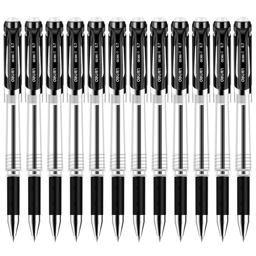 Deli S02 neutral pen 0.7mm fountain pen office signature pen, soft glue handshake press neutral pen stationery wholesale