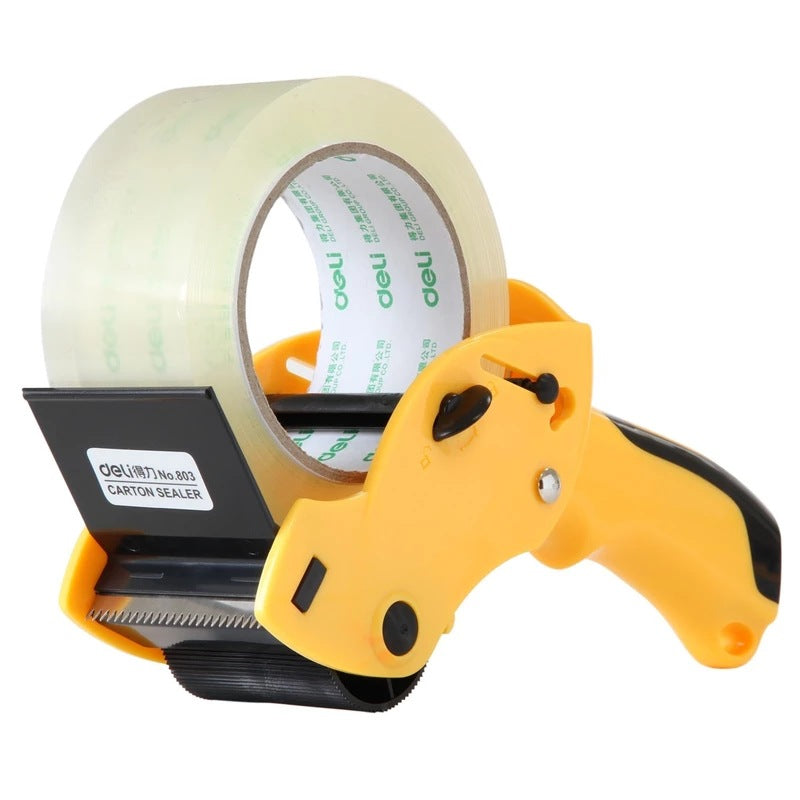 Deli 803 labor-saving box sealer, tape machine 6cm scotch tape cutter, handheld baler packer