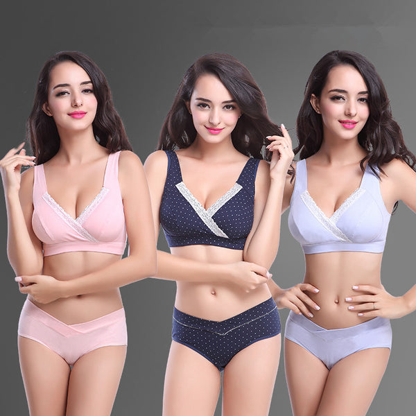 Breastfeeding bra, maternity underwear, underwear, underwear set, bra gathering, no steel ring during pregnancy, breastfeeding during pregnancy, winter