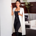 Aliexpress hot selling autumn new arrivalstylishpure colorlong large cloak fashionplus size women's suit outwear
