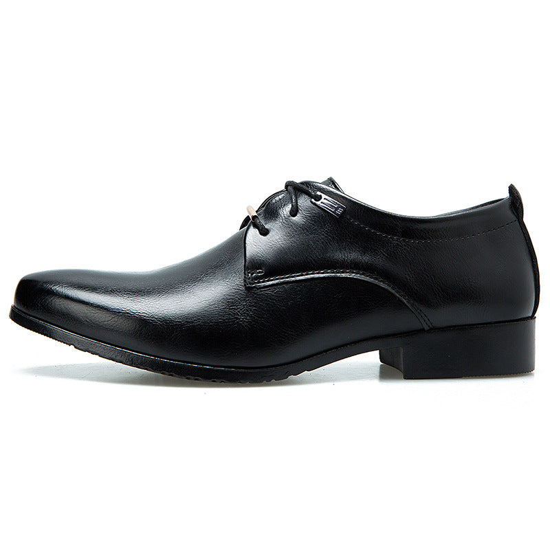 2024 new men's business formal leather dress shoes - british style lace-up casual shoes - trendy footwear - dropshipping available
