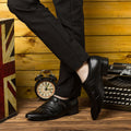 Men's casual shoes size 46, spring collection, men's business formal leather shoes, versatile slip-on loafers, size 47 extra large, size 48