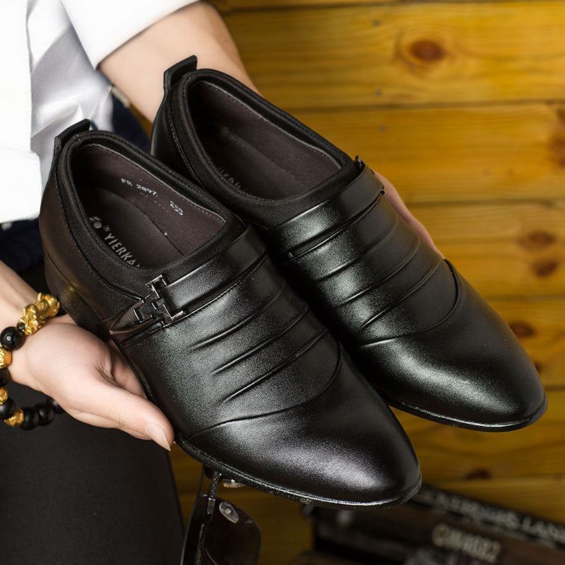 Men's casual shoes size 46, spring collection, men's business formal leather shoes, versatile slip-on loafers, size 47 extra large, size 48