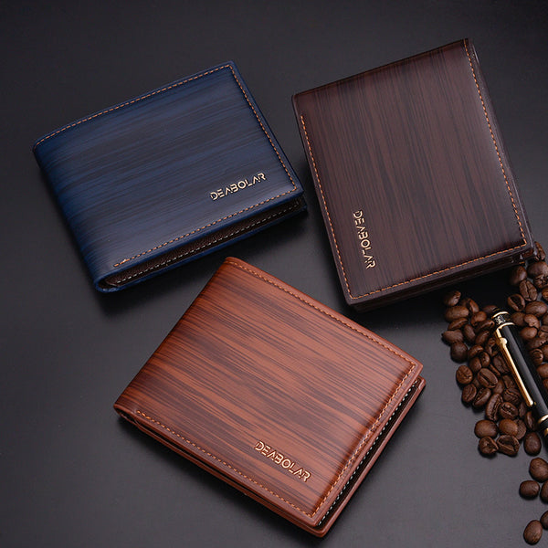 Foreign trade men's short wallet retro simple men's wallet    men wallet