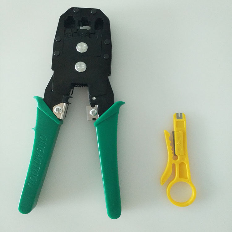 Three-purpose crystal head network cable pliers, network pliers, telephone line crimping pliers, network cable stripping pliers