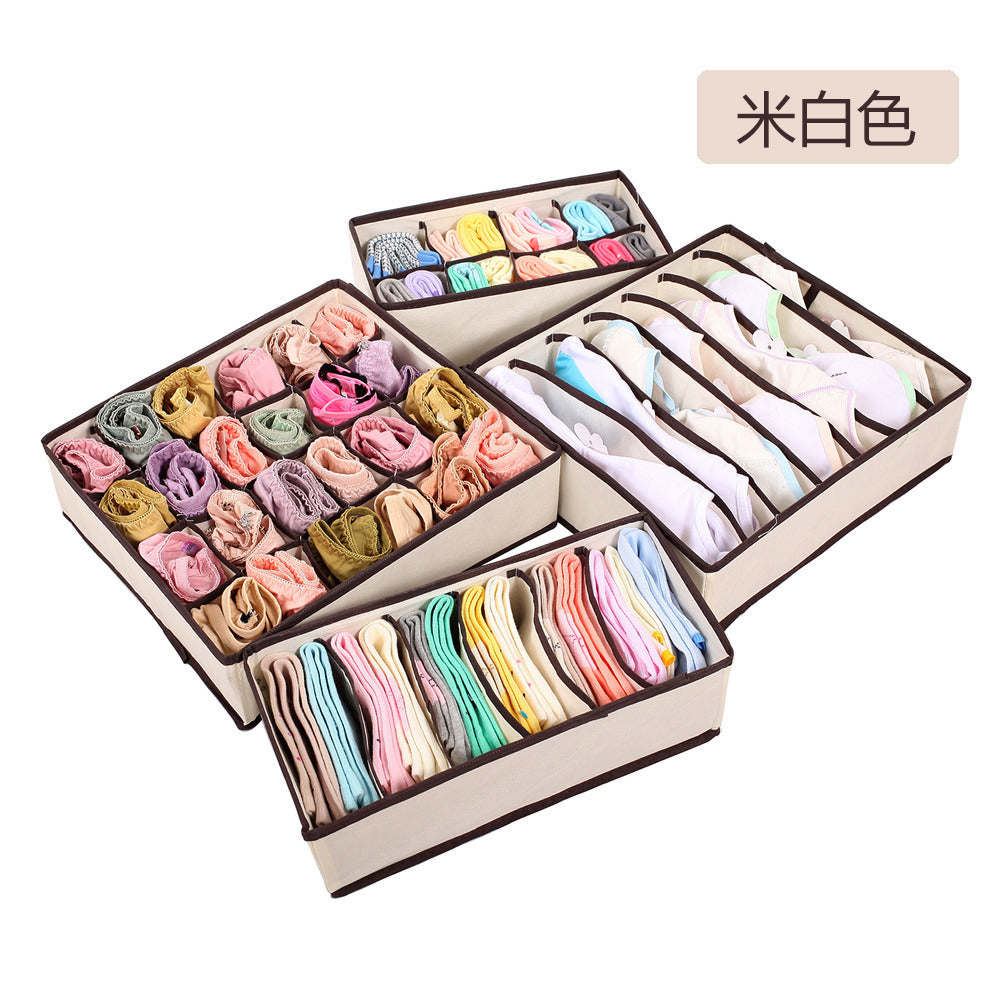 Cross-border good things socks underwear new material non-woven finishing box bra with partition wardrobe drawer sorting and storage