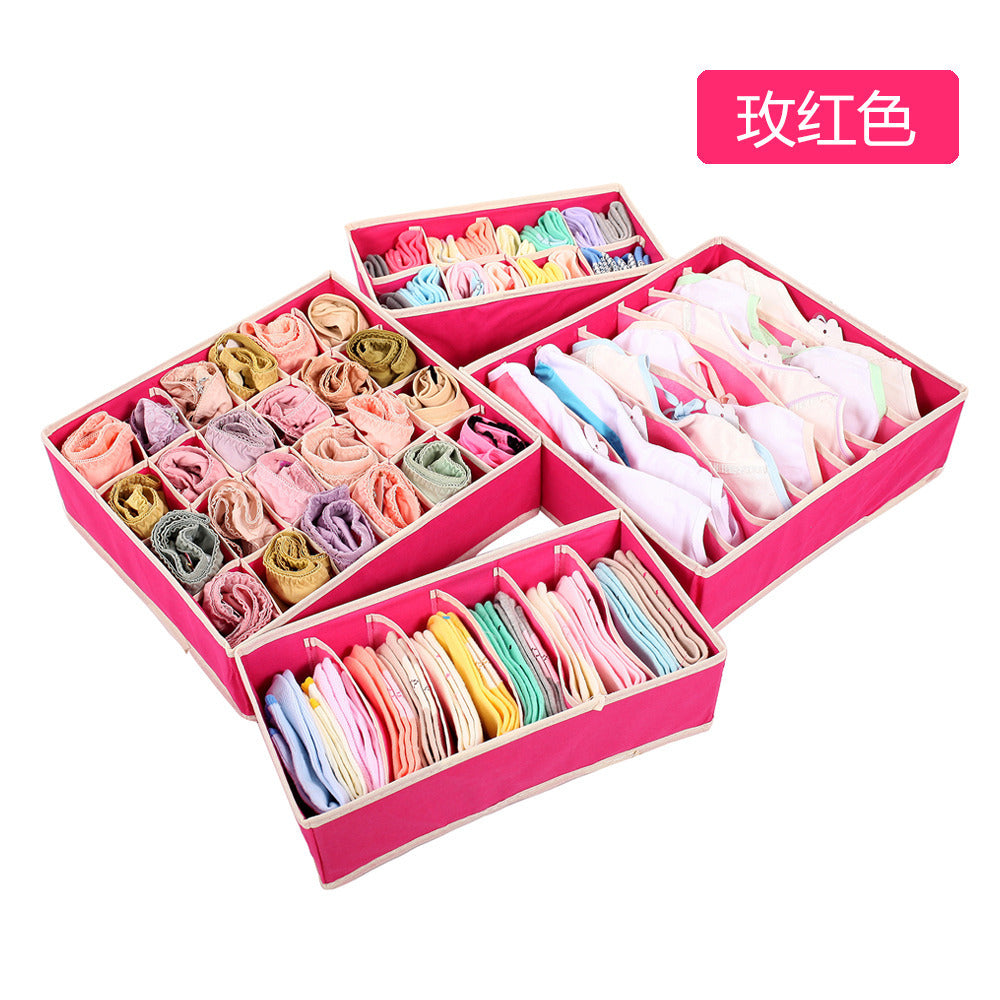 Cross-border good things socks underwear new material non-woven finishing box bra with partition wardrobe drawer sorting and storage