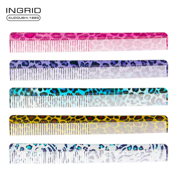 Water transfer printing Double-sided cutting hair comb Leopard print Water transfer printing Hairdressing hair comb Hair salon special styling Hair cutting styling comb