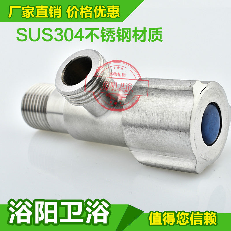 Angle valve 304 stainless steel ball valve body copper ball core dn15rf batch lengthening manufacturers wholesale hot and cold water triangle valve