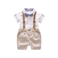 Children's summerpure cottonsuitk-style baby boy gentleman bow tie short-sleeved export good quality kids kids dress