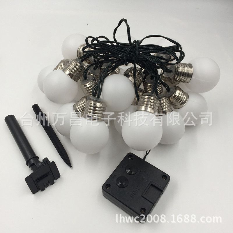Amazon led solar outdoor bulb string retro bar courtyard decoration eight functions led round ball lights
