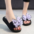 Shining joy new mid-heel thong sandals - non-slip, wear-resistant, thick-soled, bowknot beach thongs - summer comfortable women's sandals