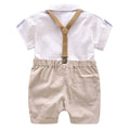 Children's summerpure cottonsuitk-style baby boy gentleman bow tie short-sleeved export good quality kids kids dress