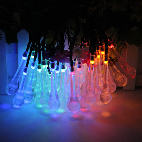 New outdoor waterproof solar bubble water drop LED Christmas decorative light string bubble ball solar LED light string