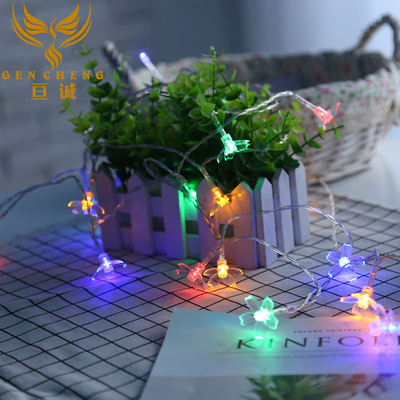 LED cherry blossom lights string peach blossom lights flashing lights New Year's Christmas decoration courtyard lighting wedding background layout