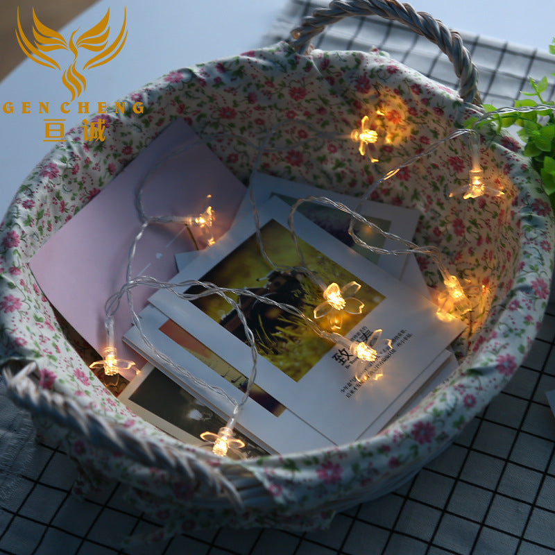 LED cherry blossom lights string peach blossom lights flashing lights New Year's Christmas decoration courtyard lighting wedding background layout