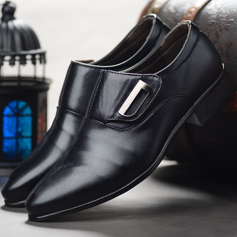 Men's leather shoes 2024 new style: business formal pointed toe leather shoes, versatile casual loafers, breathable, dropshipping available