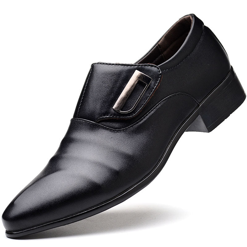 Men's leather shoes 2024 new style: business formal pointed toe leather shoes, versatile casual loafers, breathable, dropshipping available