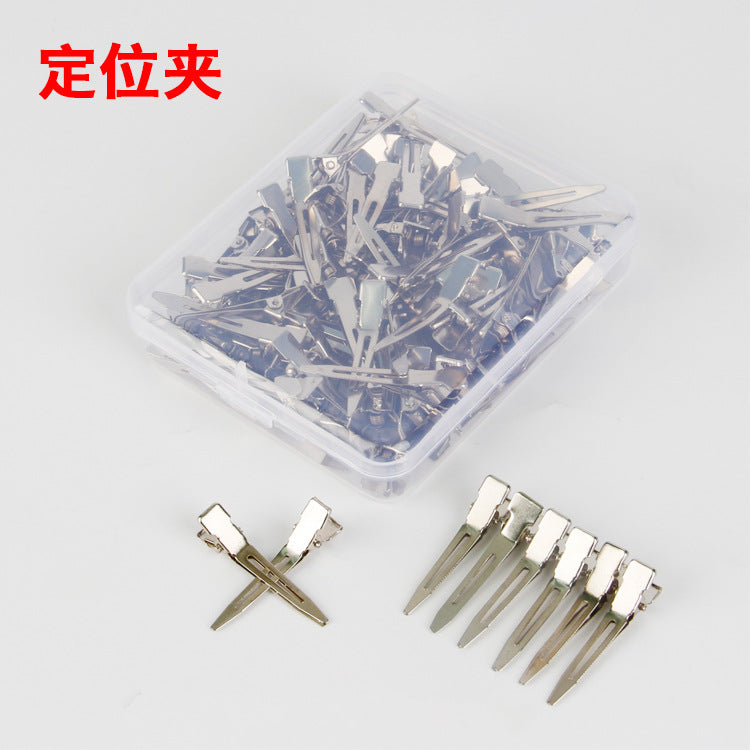 hair clip studio hand push corrugated stainless steel positioning box duck bill clip perm small metal clip