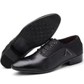 Men's leather dress shoes - business casual, extra large sizes available, casual shoes, size 48, pointed toe, lace-up, dropshipping available