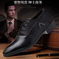 Men's leather dress shoes - business casual, extra large sizes available, casual shoes, size 48, pointed toe, lace-up, dropshipping available