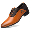 Men's leather dress shoes - business casual, extra large sizes available, casual shoes, size 48, pointed toe, lace-up, dropshipping available